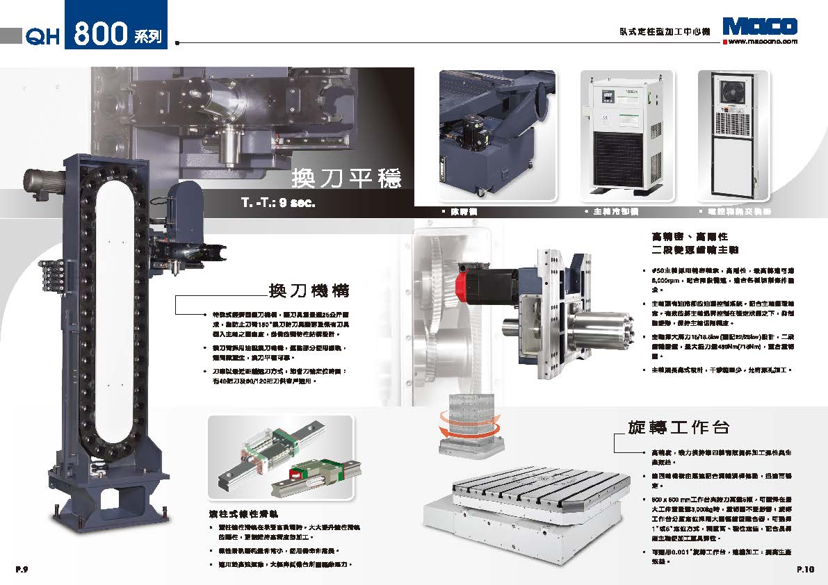定柱型臥式加工中心機